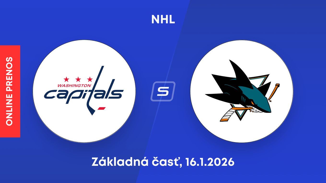 Washington Capitals - San Jose Sharks: ONLINE prenos zo zápasu NHL.
