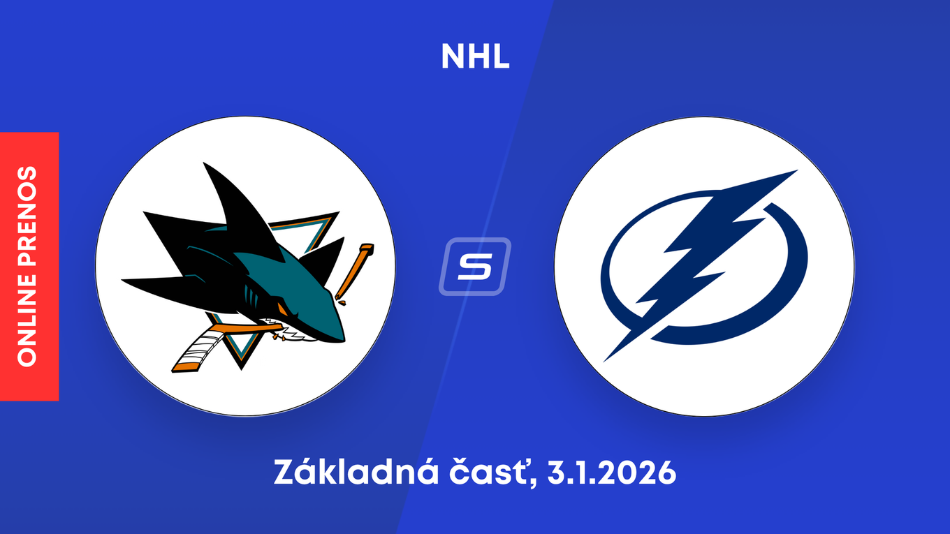 San Jose Sharks - Tampa Bay Lightning: ONLINE prenos zo zápasu NHL.