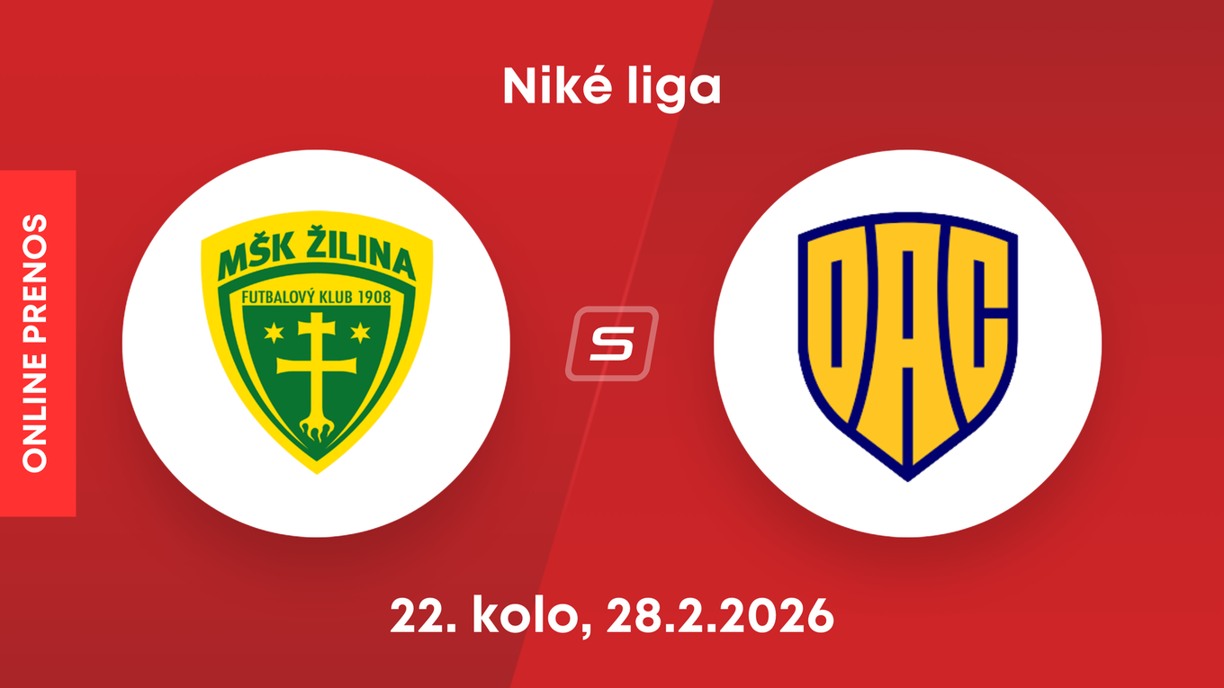 MŠK Žilina - FC DAC Dunajská Streda: ONLINE prenos zo zápasu 22. kola Niké ligy.