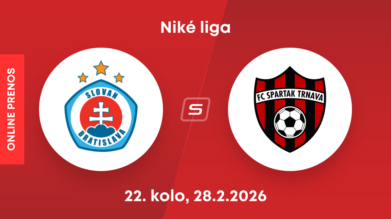 ŠK Slovan Bratislava - FC Spartak Trnava: ONLINE prenos zo zápasu 22. kola Niké ligy.