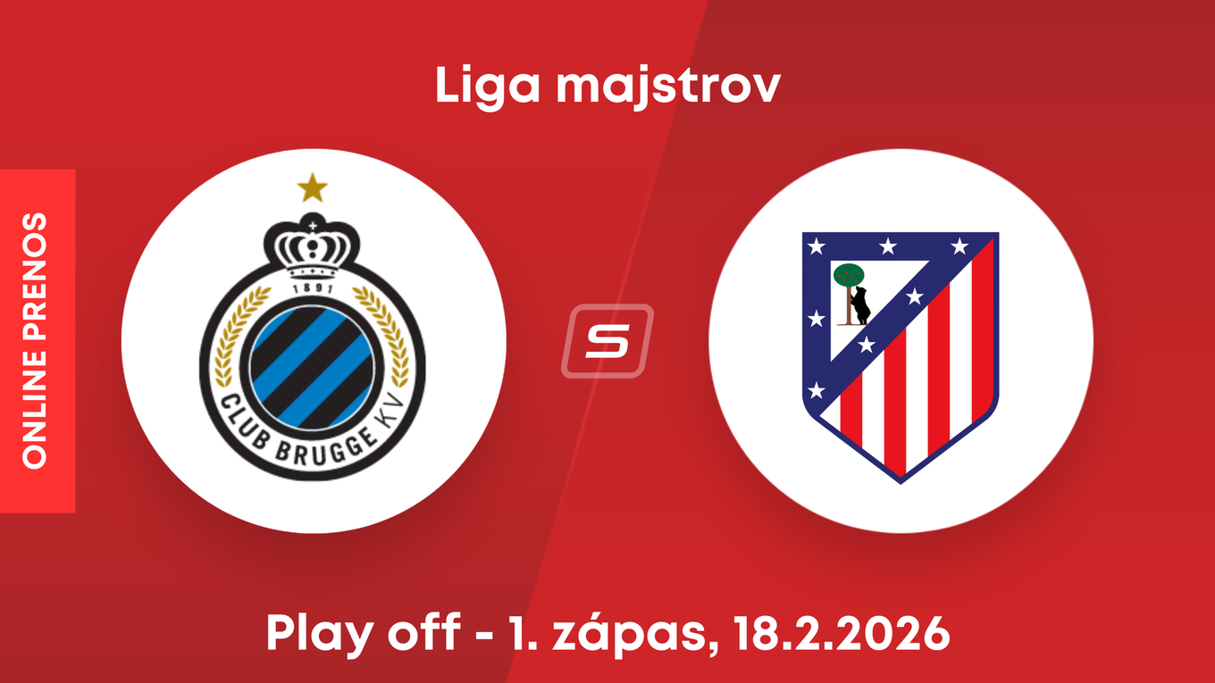Club Bruggy KV - Atlético Madrid: ONLINE prenos zo zápasu play off Ligy majstrov. 