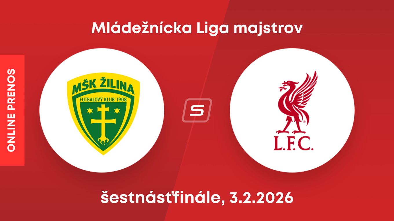 MŠK Žilina - Liverpool FC: ONLINE prenos z mládežníckej Ligy majstrov.