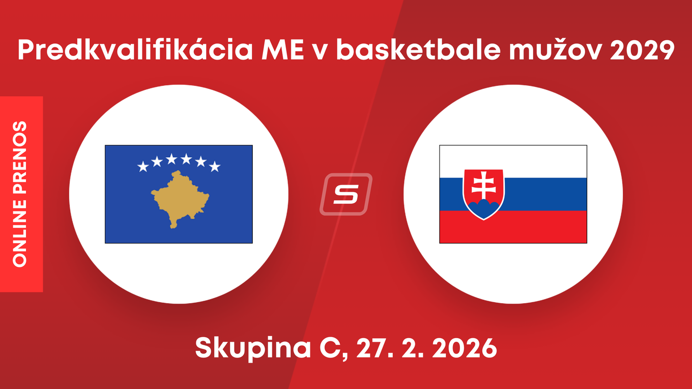 Kosovo - Slovensko: LIVE STREAM zo zápasu kvalifikácie na ME v basketbale mužov 2029. 