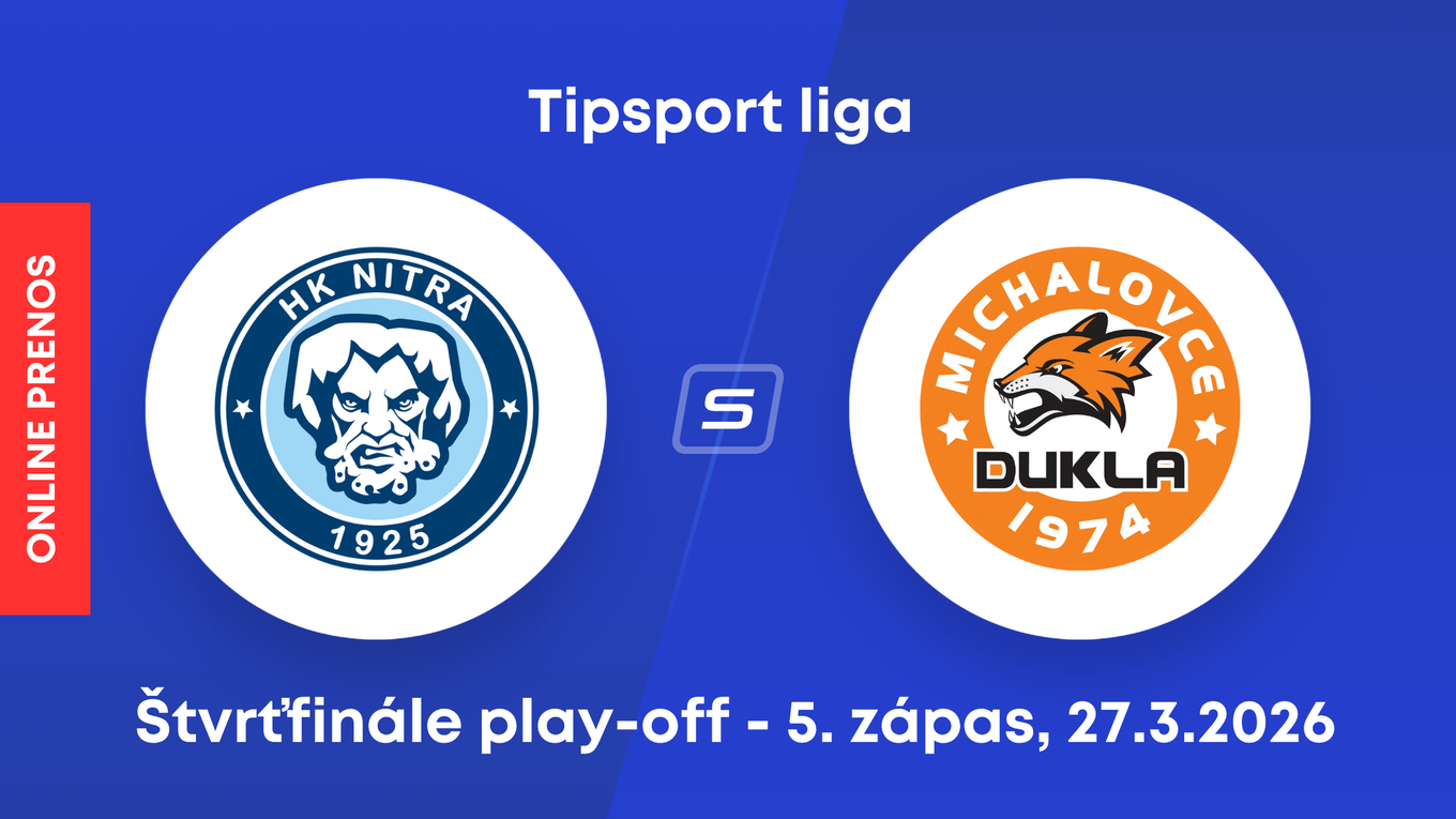 HK Nitra - HK Dukla Michalovce: ONLINE prenos z 5. zápasu štvrťfinále play-off Tipsport ligy.