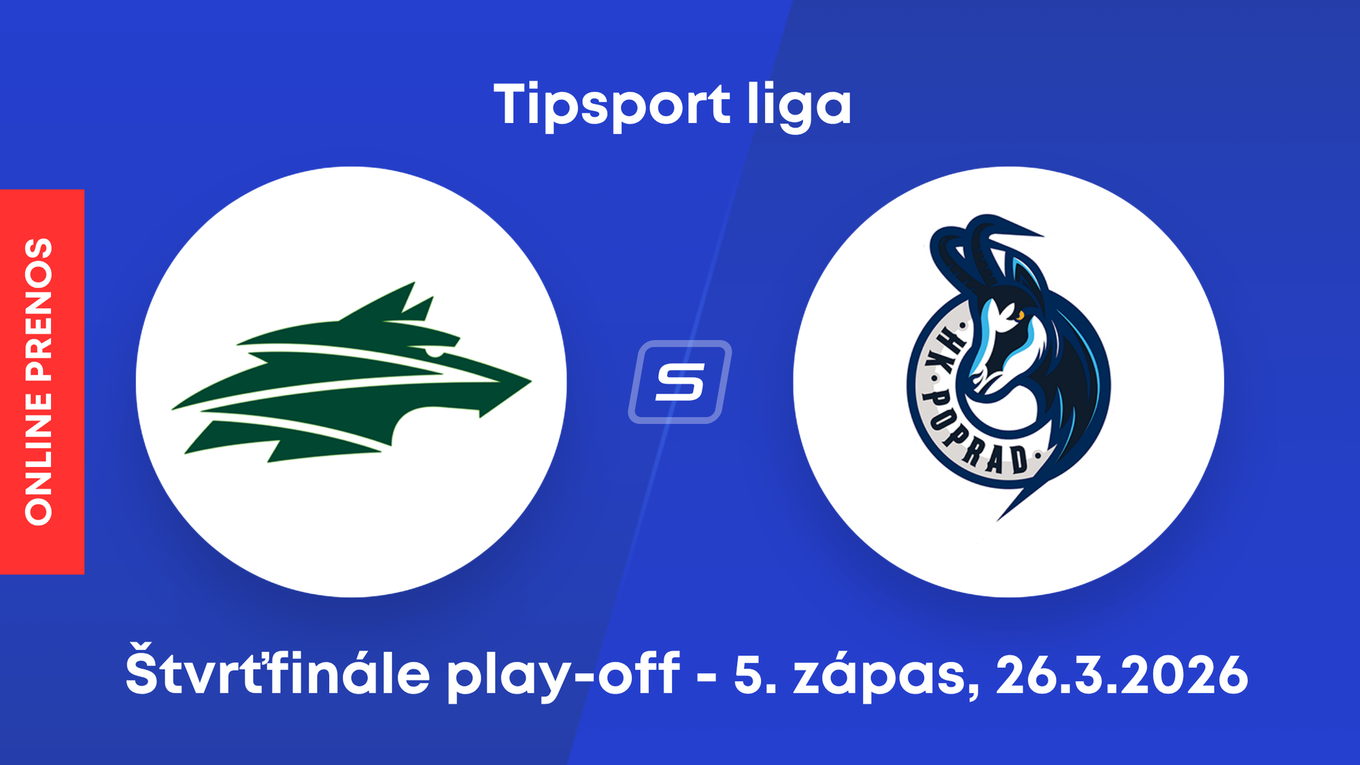 Vlci Žilina - HK Poprad: ONLINE prenos z 5. zápasu štvrťfinále play-off Tipsport ligy.