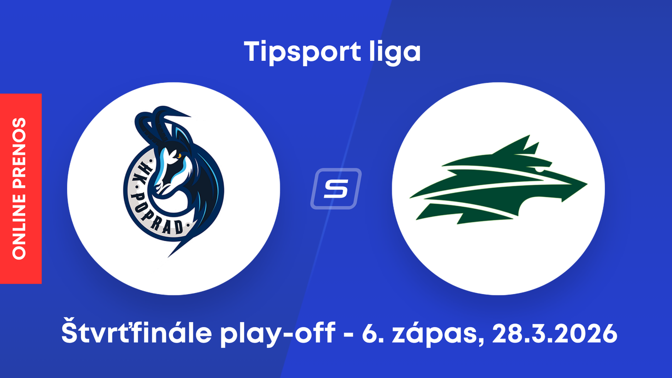 HK Poprad - Vlci Žilina: ONLINE prenos zo 6. zápasu štvrťfinále play-off Tipsport ligy.