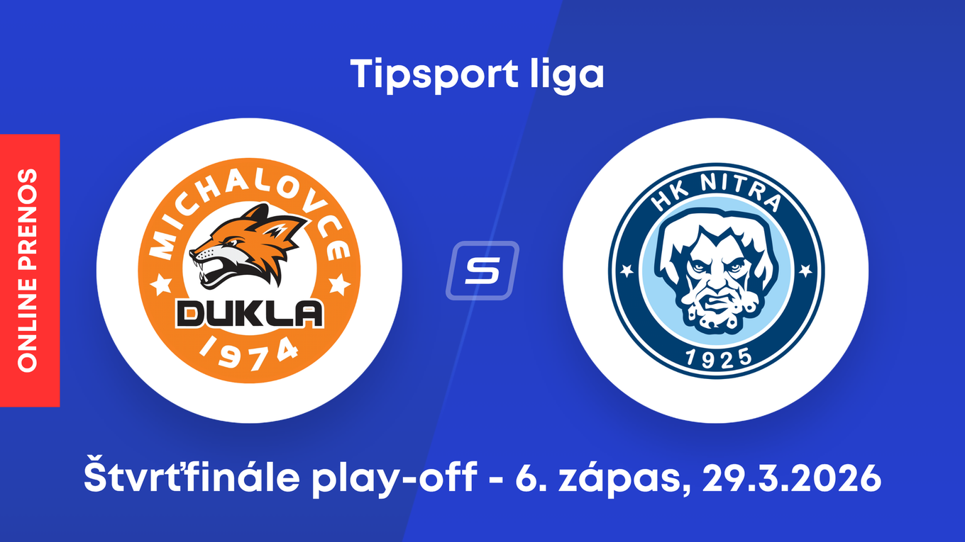 HK Dukla Michalovce - HK Nitra: ONLINE prenos zo 6. zápasu štvrťfinále play-off Tipsport ligy.