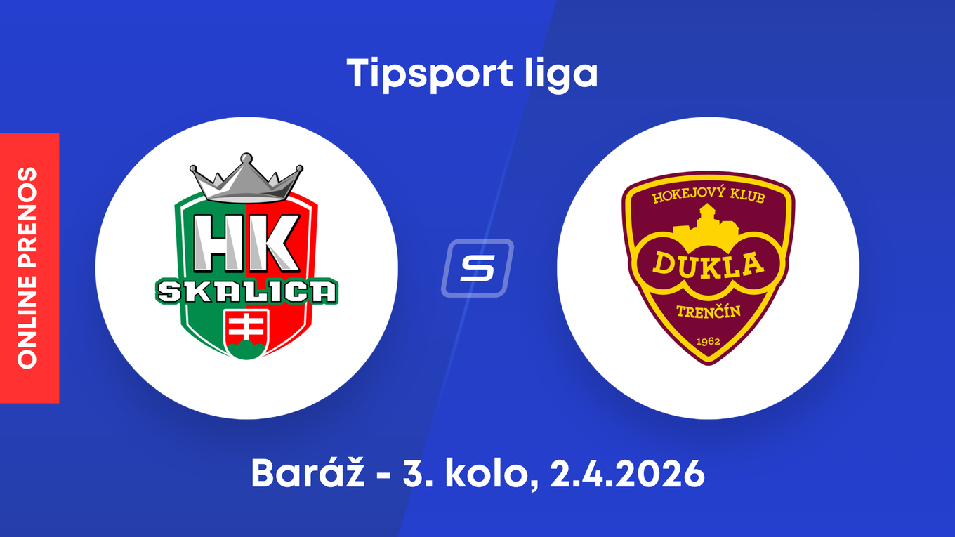 HK Skalica - HK Dukla Trenčín: ONLINE prenos z 3. kola baráže o Tipsport ligu.