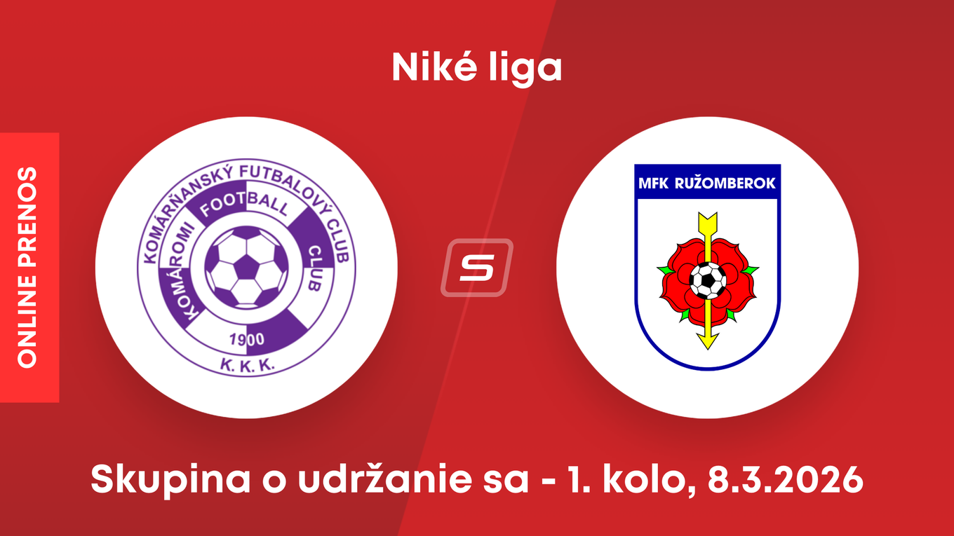 KFC Komárno - MFK Ružomberok: ONLINE prenos zo zápasu 1. kola skupiny o udržanie sa v Niké lige.