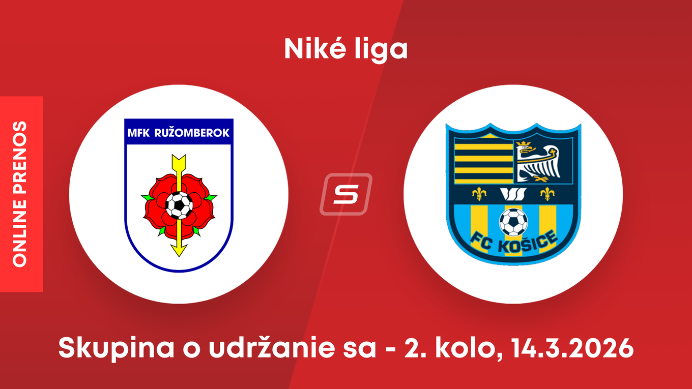 MFK Ružomberok - FC Košice: ONLINE prenos zo zápasu 2. kola skupiny o udržanie sa v Niké lige.