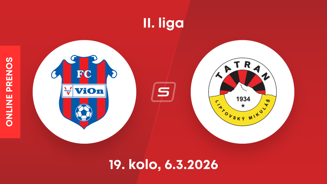 FC ViOn Zlaté Moravce - MFK Tatran Liptovský Mikuláš: ONLINE prenos zo zápasu 19. kola II. ligy.