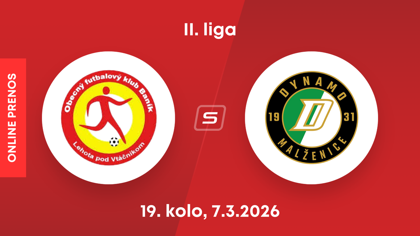 OFK Baník Lehota pod Vtáčnikom - OFK Malženice: ONLINE prenos zo zápasu 19. kola II. ligy.