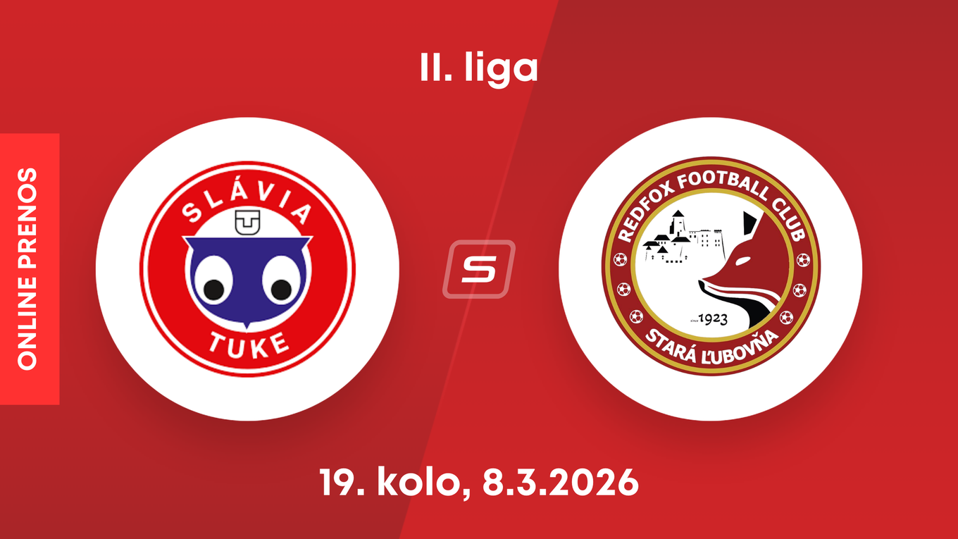 Slávia TU Košice - Stará Ľubovňa Redfox Football Club: ONLINE prenos zo zápasu 19. kola II. ligy.
