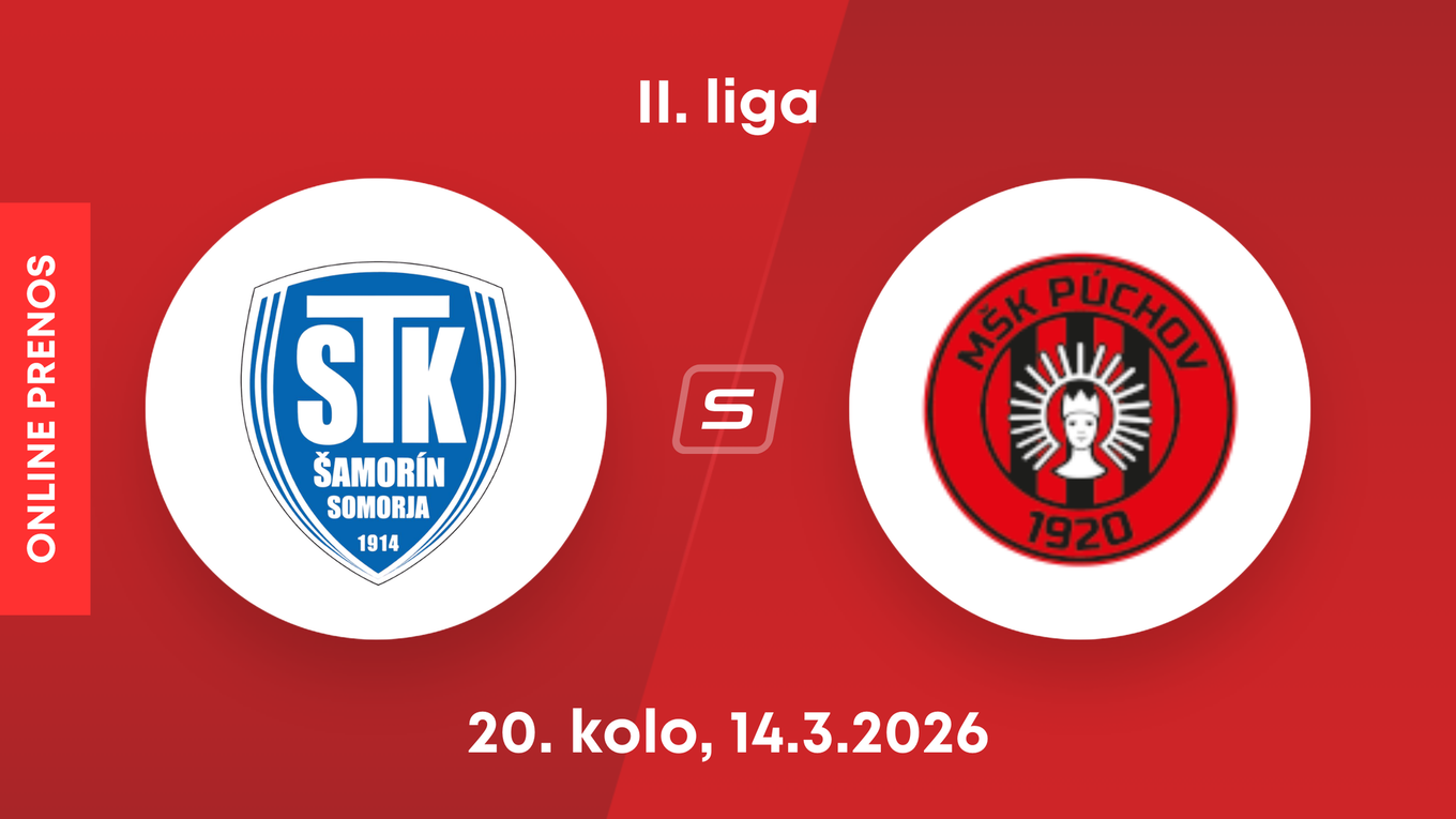 FC ŠTK 1914 Šamorín - MŠK Púchov: ONLINE prenos zo zápasu 20. kola II. ligy.