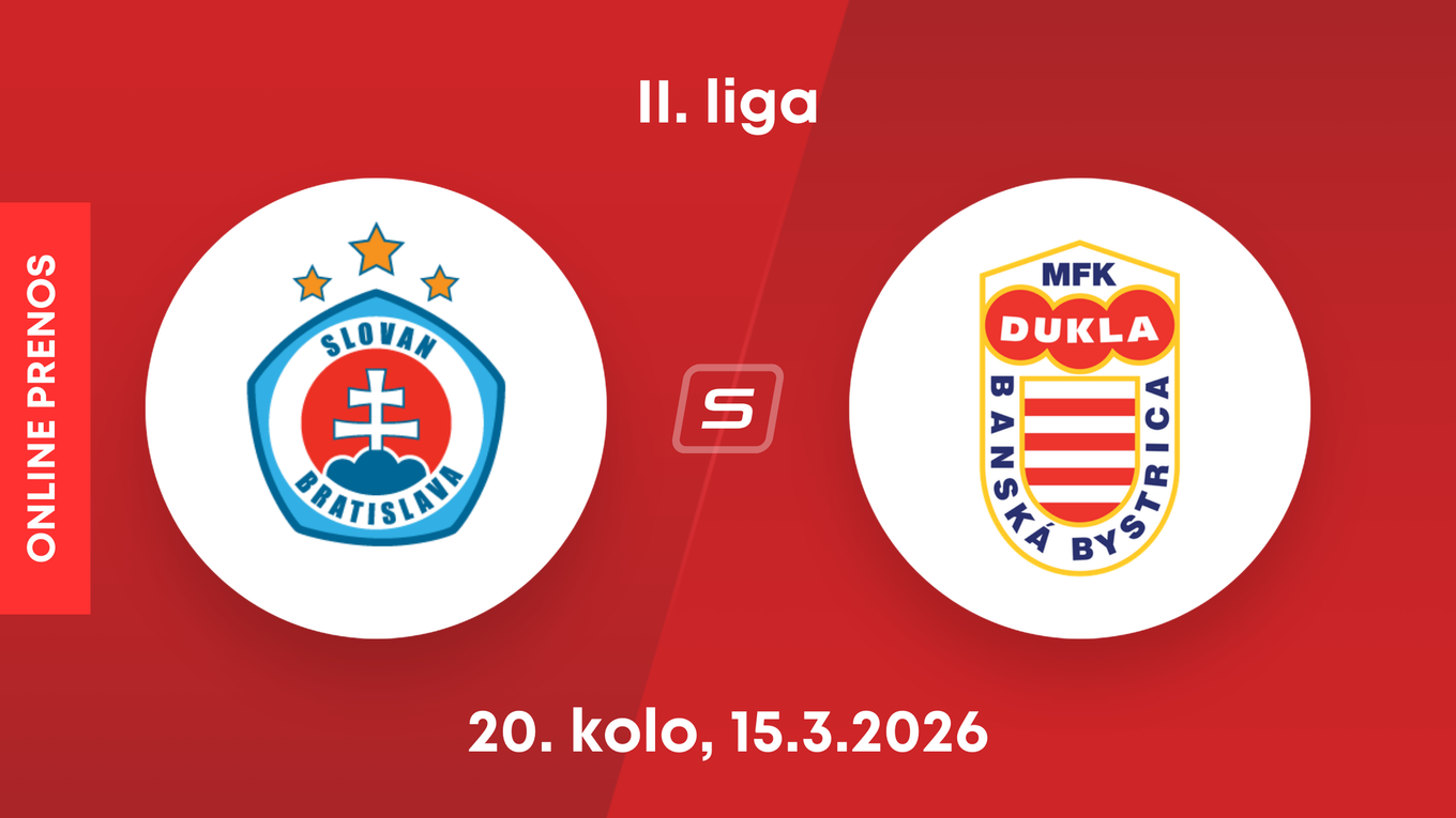 ŠK Slovan Bratislava B - MFK Dukla Banská Bystrica: ONLINE prenos zo zápasu 20. kola II. ligy.