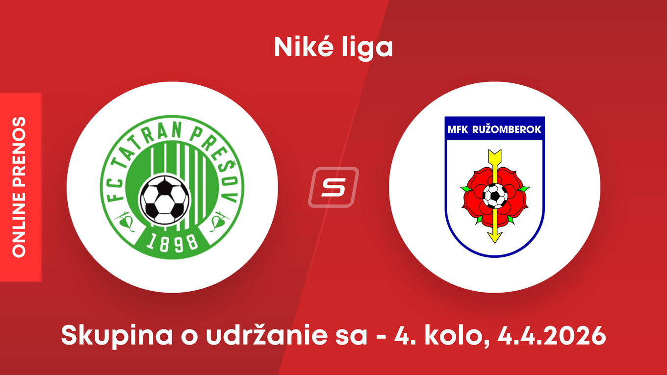 FC Tatran Prešov - MFK Ružomberok: ONLINE prenos zo zápasu 4. kola skupiny o udržanie sa v Niké lige.