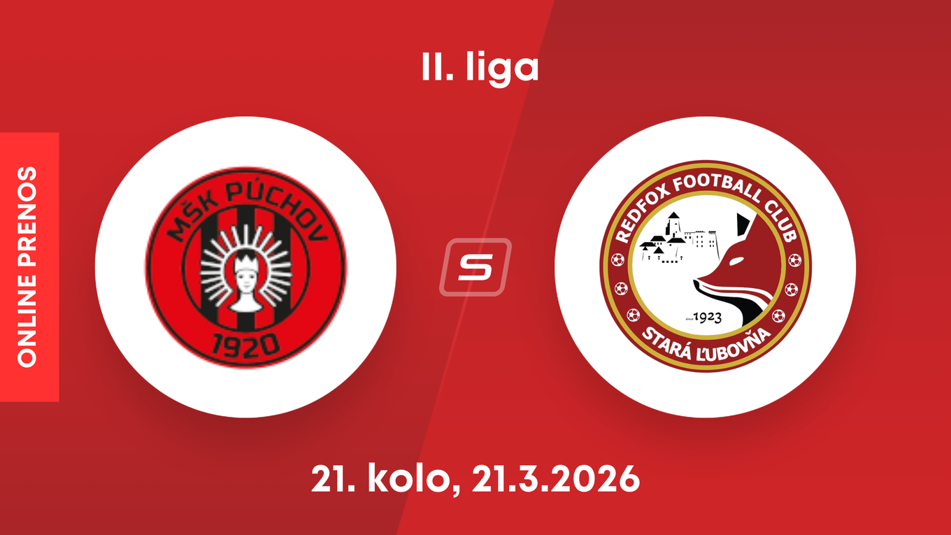 MŠK Púchov - Stará Ľubovňa Redfox Football Club: ONLINE prenos zo zápasu 21. kola II. ligy.