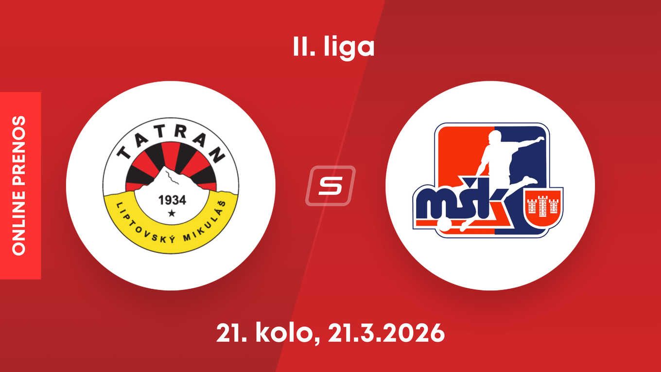 MFK Tatran Liptovský Mikuláš - MŠK Považská Bystrica: ONLINE prenos zo zápasu 21. kola II. ligy.