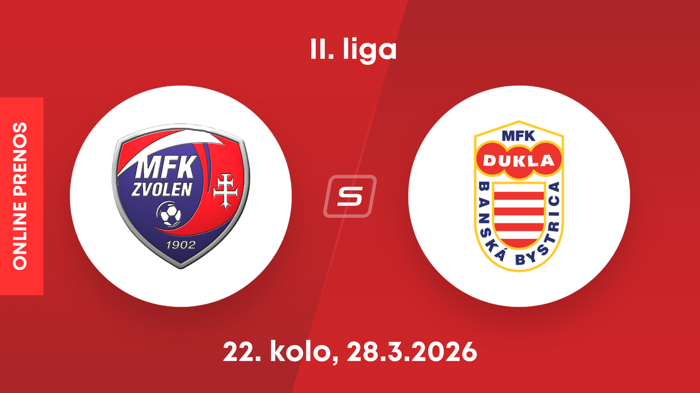 MFK Zvolen - MFK Dukla Banská Bystrica: ONLINE prenos zo zápasu 22. kola II. ligy.