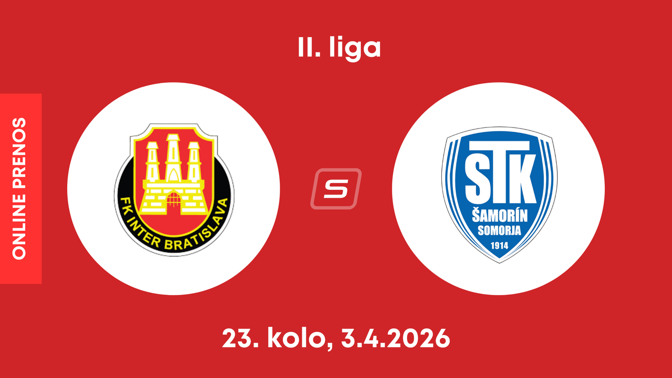 FK Inter Bratislava - FC ŠTK 1914 Šamorín: ONLINE prenos zo zápasu 23. kola II. ligy.