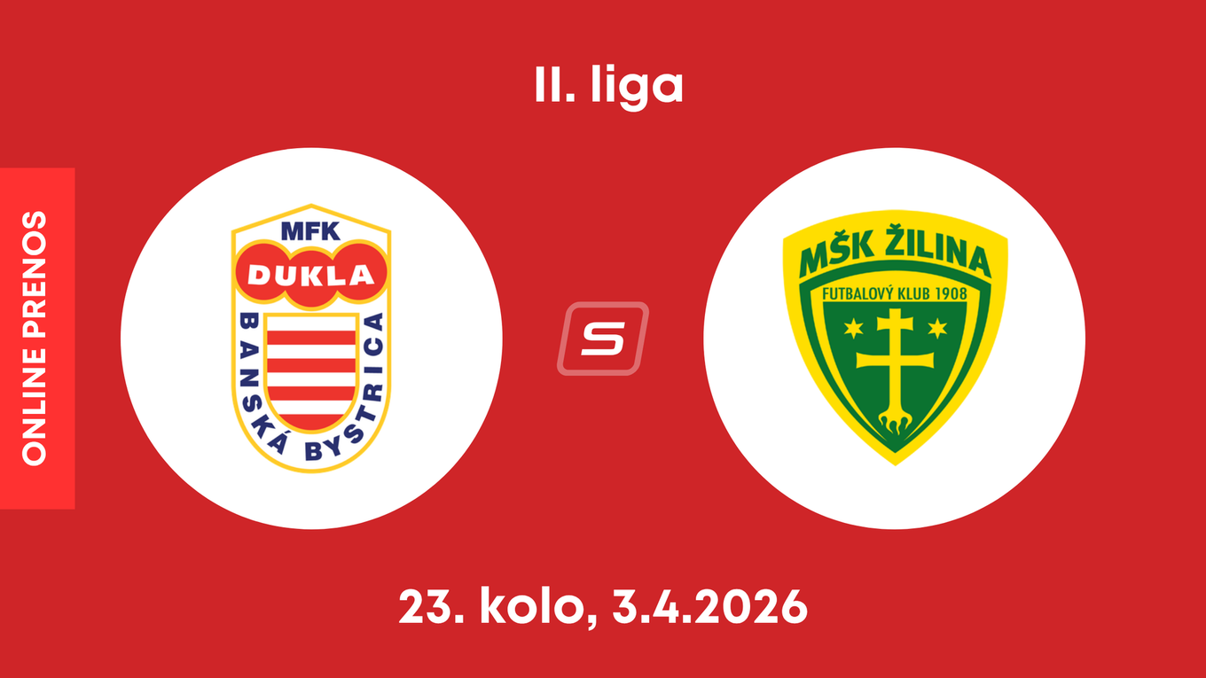 MFK Dukla Banská Bystrica - MŠK Žilina B: ONLINE prenos zo zápasu 23. kola II. ligy.