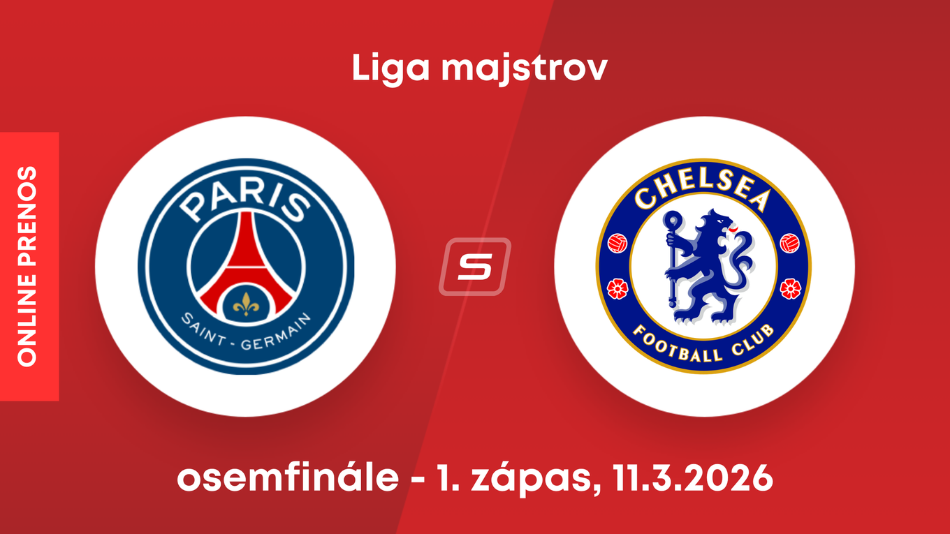 Paríž St Germain - Chelsea: ONLINE prenos zo zápasu osemfinále Ligy majstrov. 
