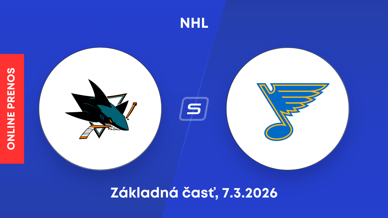 San Jose Sharks - St. Louis Blues: ONLINE prenos zo zápasu NHL.