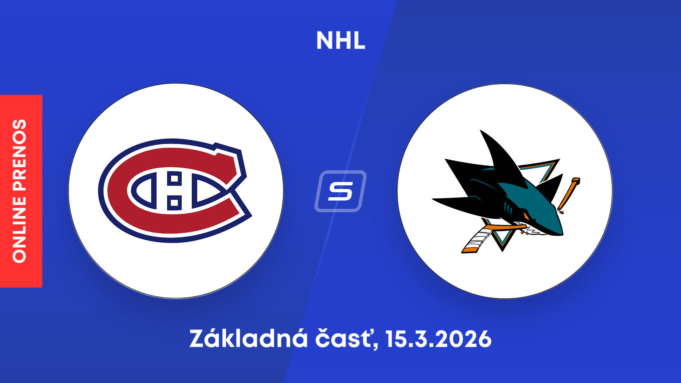 Montreal Canadiens - San Jose Sharks: ONLINE prenos zo zápasu NHL.