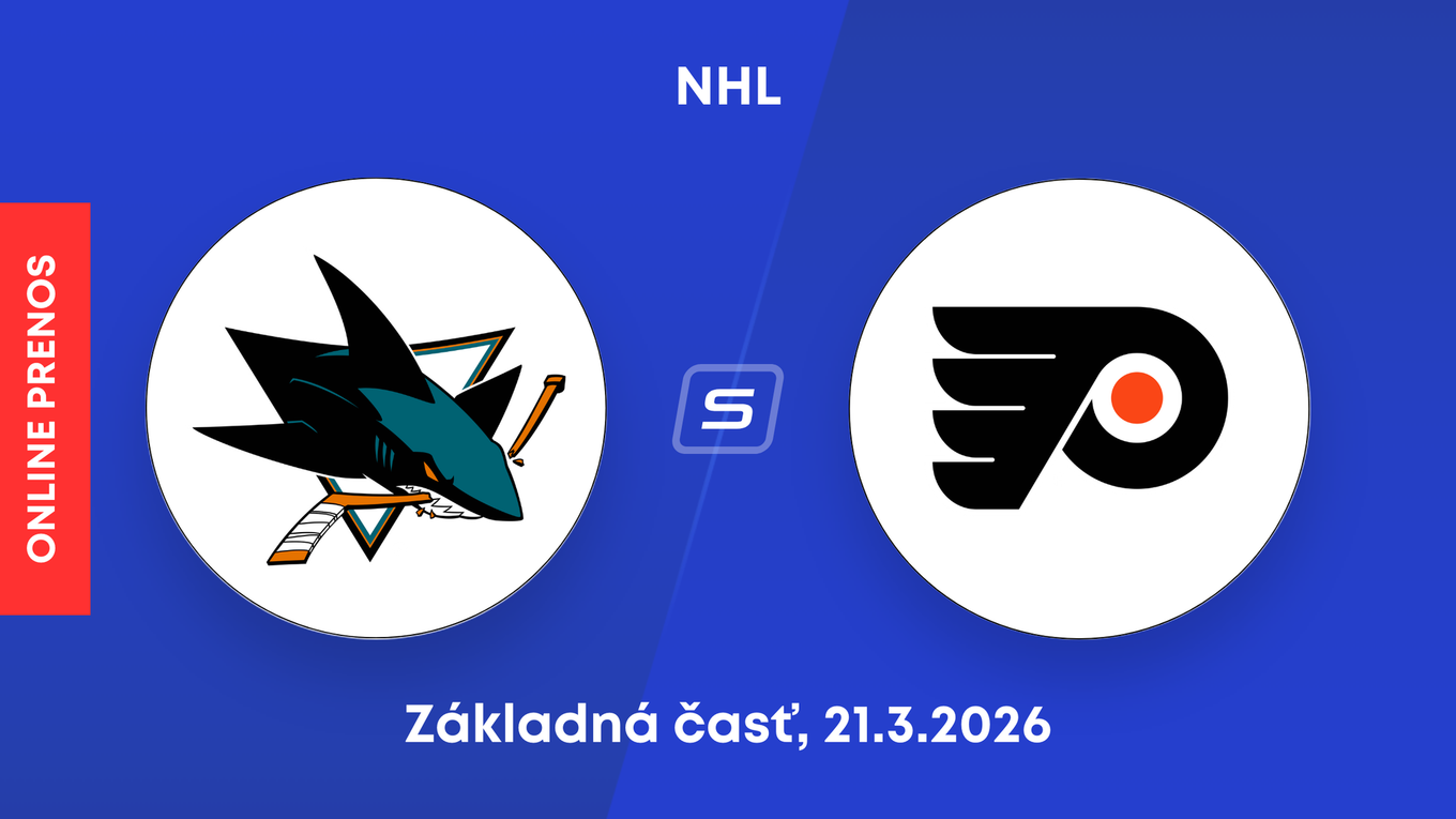San Jose Sharks - Philadelphia Flyers: ONLINE prenos zo zápasu NHL.