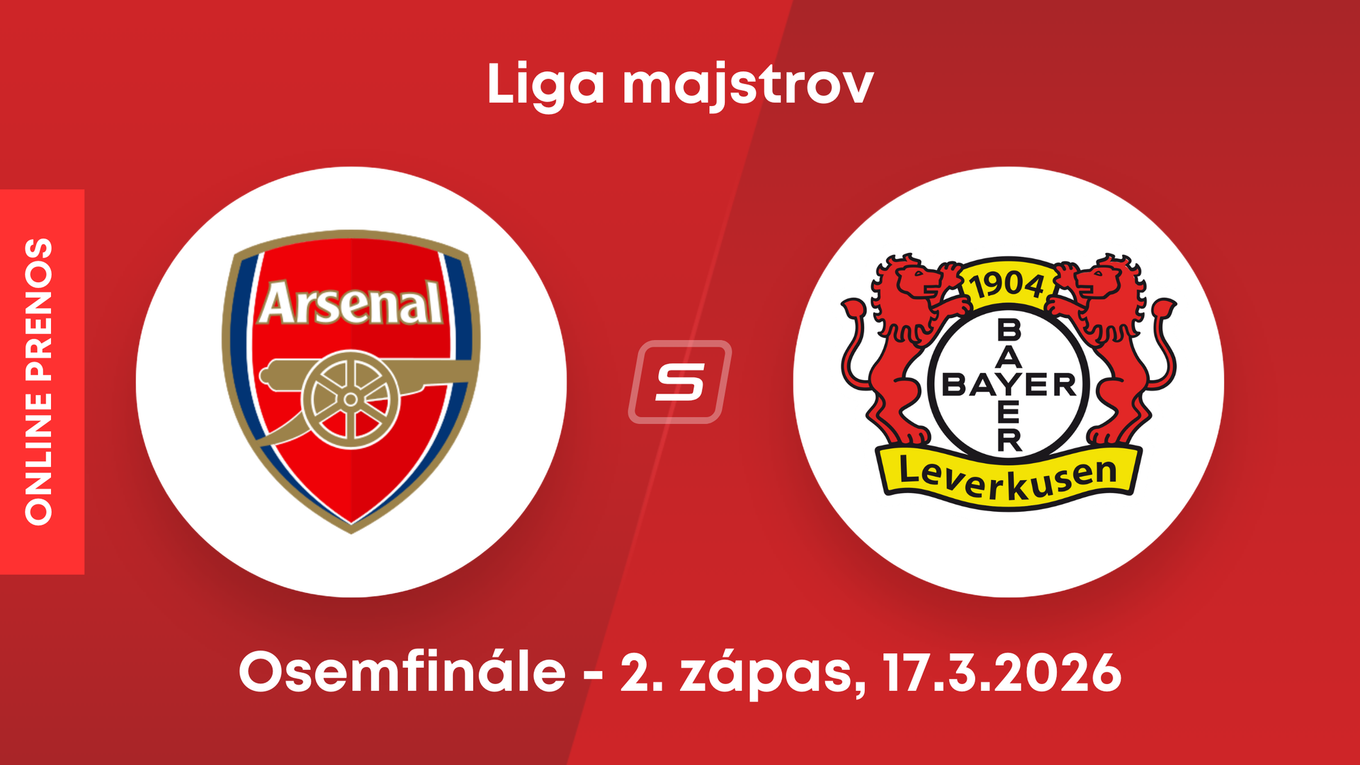 Arsenal - Leverkusen: ONLINE prenos z druhého zápasu osemfinále Ligy majstrov. 