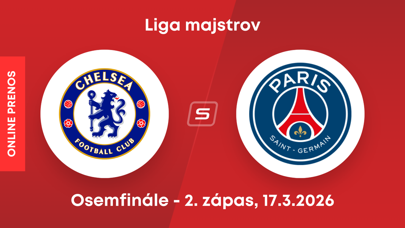 Chelsea - Paríž St. Germain: ONLINE prenos z druhého zápasu osemfinále Ligy majstrov. 