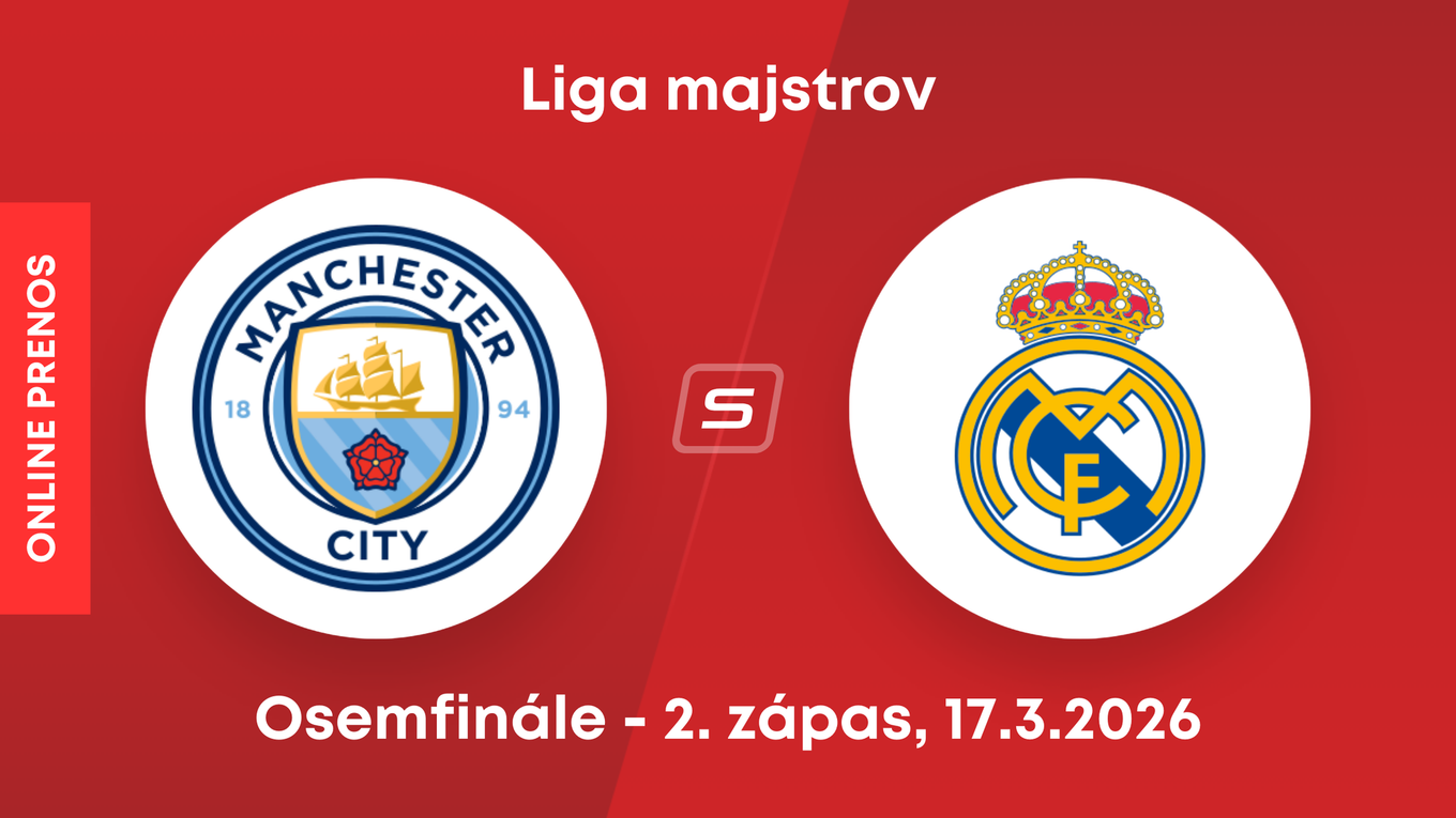 Manchester City - Real Madrid: ONLINE prenos z druhého zápasu osemfinále Ligy majstrov.