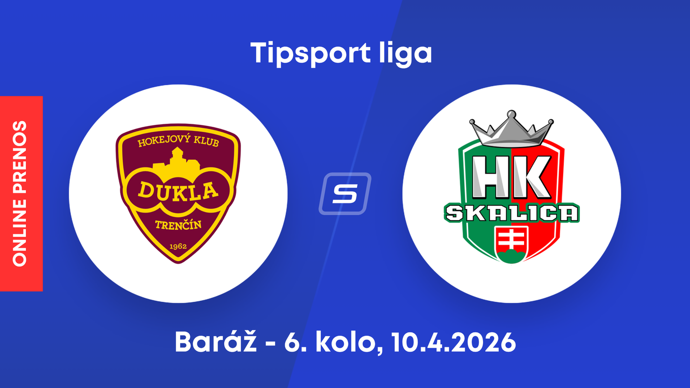 HK Dukla Trenčín - HK Skalica: ONLINE prenos zo 6. kola baráže o Tipsport ligu.
