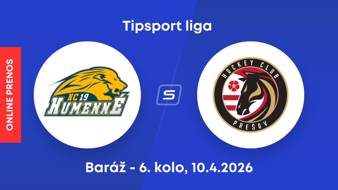HC 19 Humenné - HC Prešov: ONLINE prenos zo 6. kola baráže o Tipsport ligu.