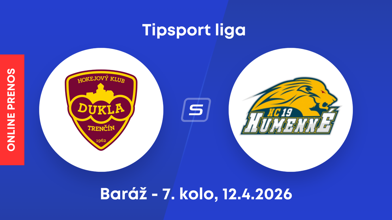 HK Dukla Trenčín - HC 19 Humenné: ONLINE prenos zo 7. kola baráže o Tipsport ligu.