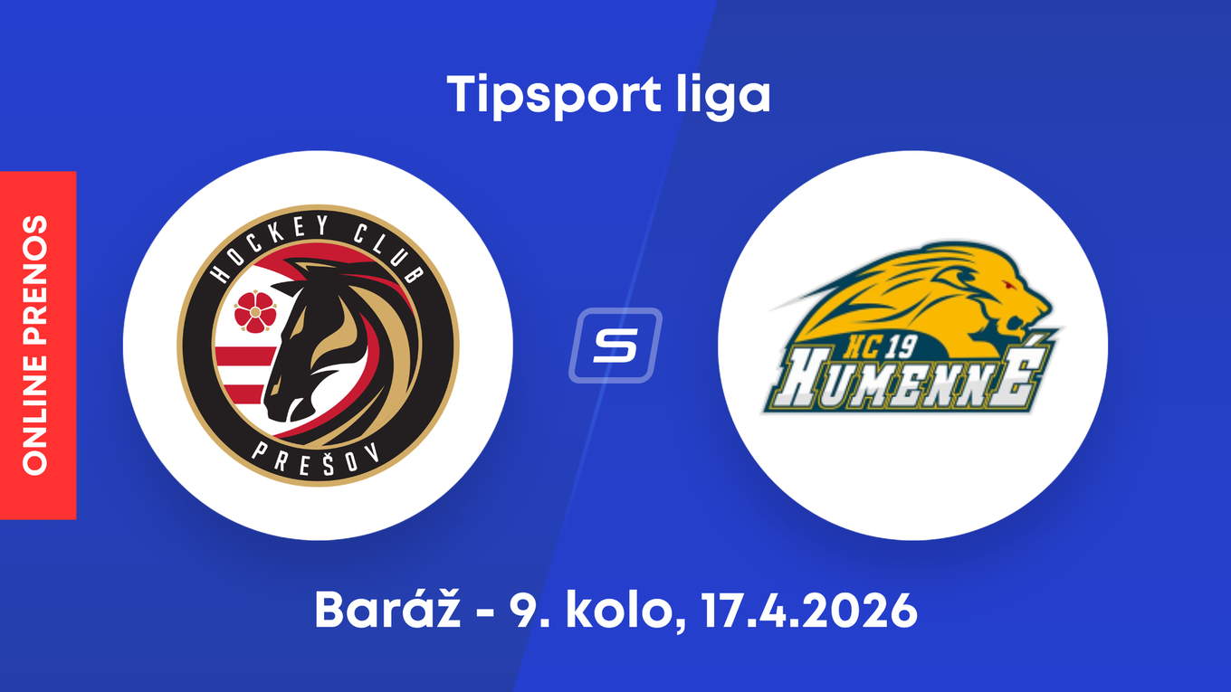 HC Prešov - HC 19 Humenné: ONLINE prenos z 9. kola baráže o Tipsport ligu.