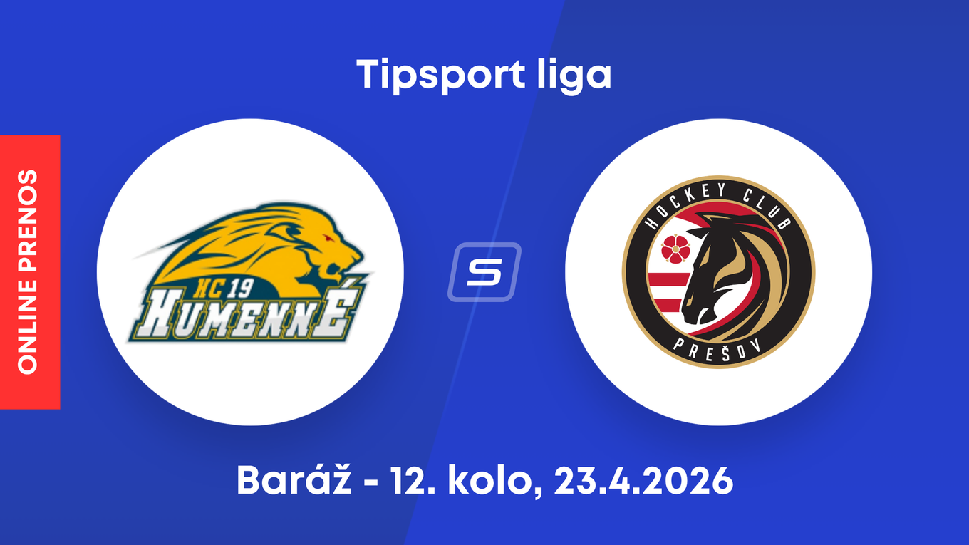 HC 19 Humenné - HC Prešov: ONLINE prenos z 12. kola baráže o Tipsport ligu.