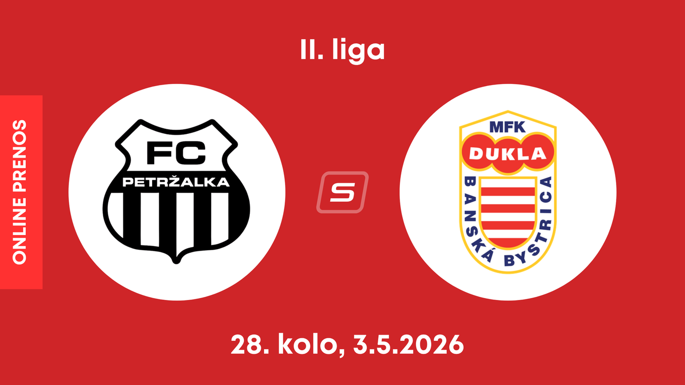 FC Petržalka - MFK Dukla Banská Bystrica: ONLINE prenos zo zápasu 28. kola II. ligy.