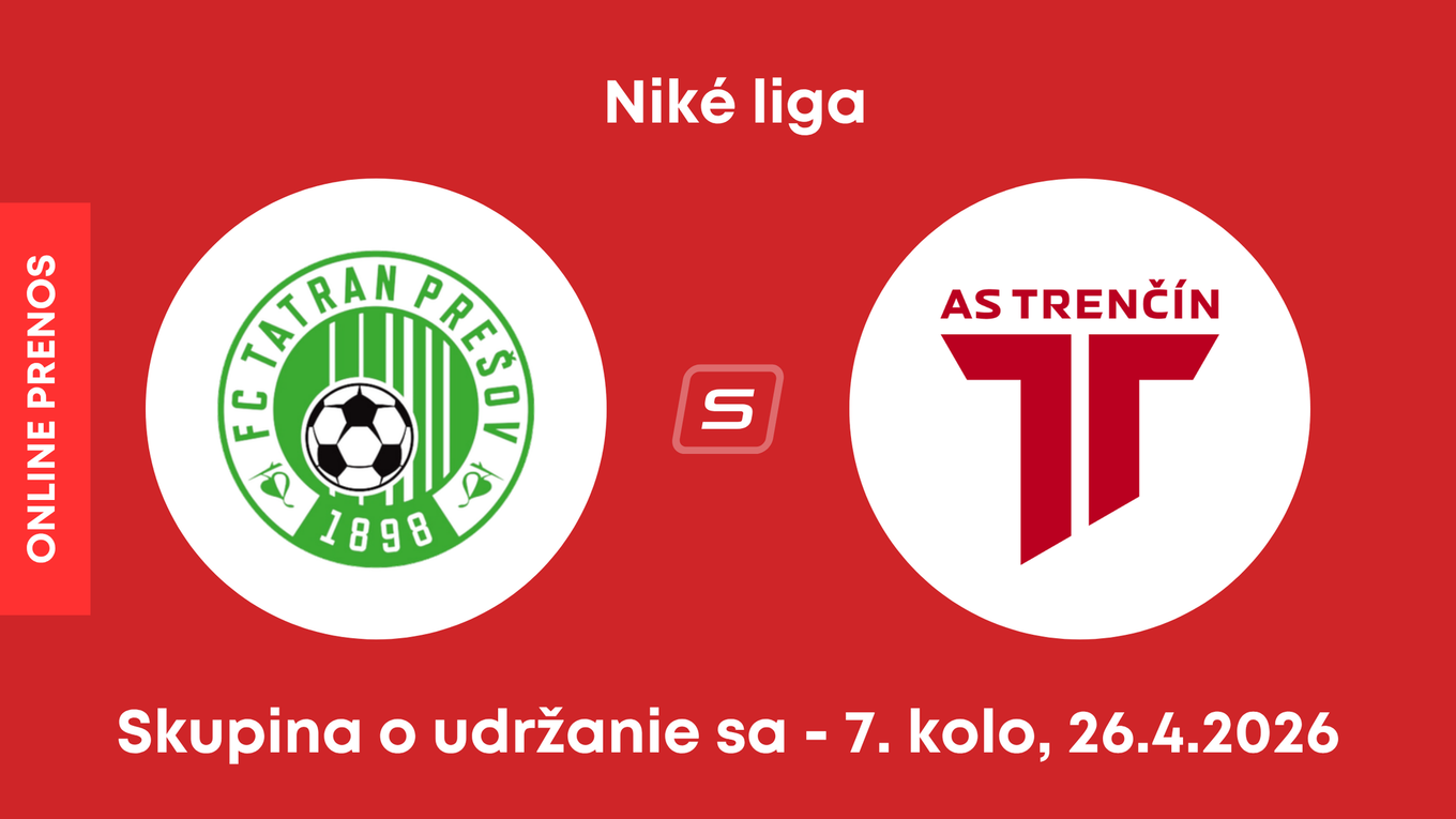 FC Tatran Prešov - AS Trenčín: ONLINE prenos zo zápasu 7. kola skupiny o udržanie sa v Niké lige.