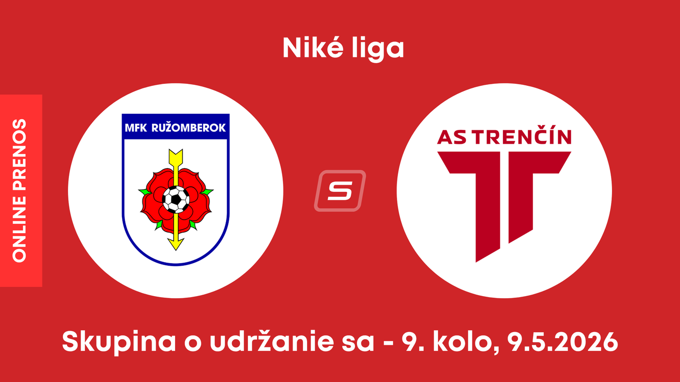MFK Ružomberok - AS Trenčín: ONLINE prenos zo zápasu 9. kola skupiny o udržanie sa v Niké lige.