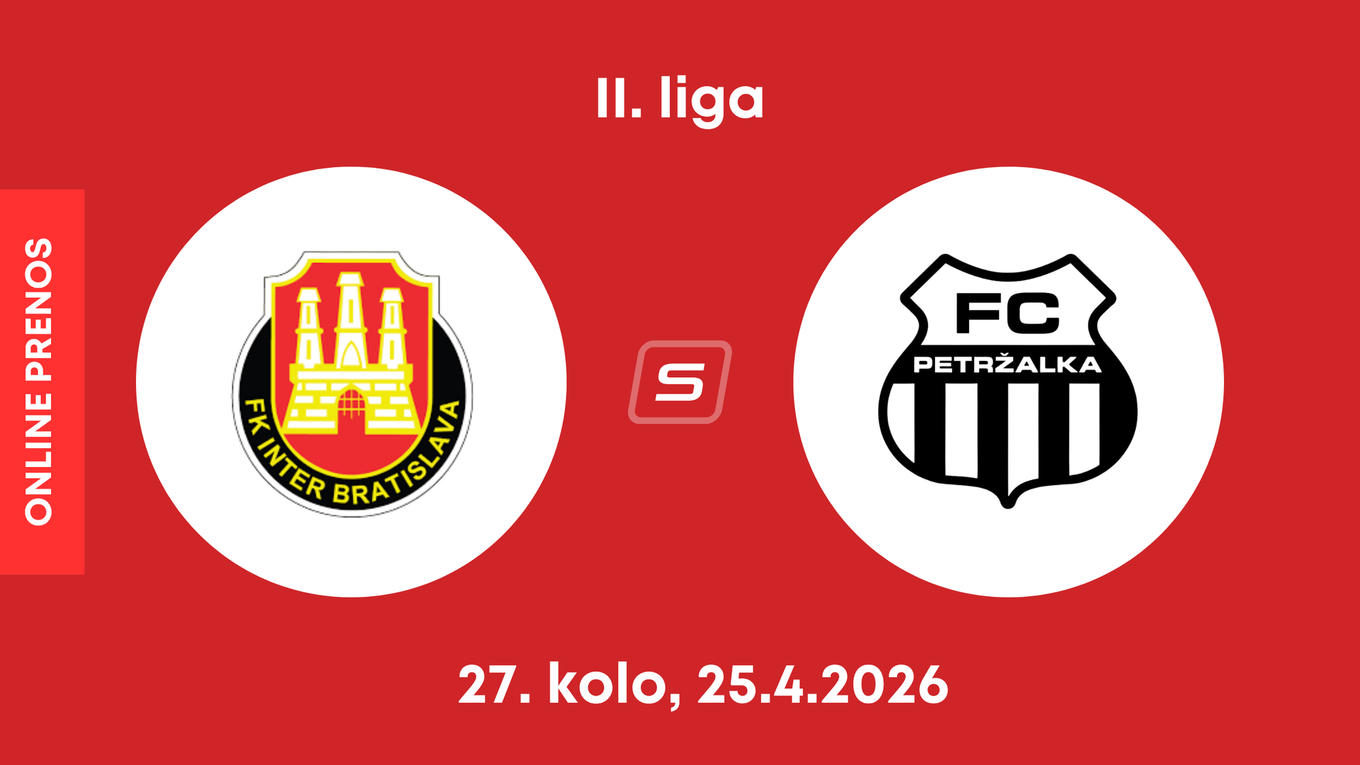 FK Inter Bratislava - FC Petržalka: ONLINE prenos zo zápasu 27. kola II. ligy.