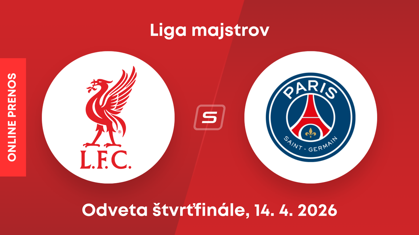 Liverpool FC - Paríž St. Germain: ONLINE prenos z odvetného zápasu štvrťfinále Ligy majstrov. 
