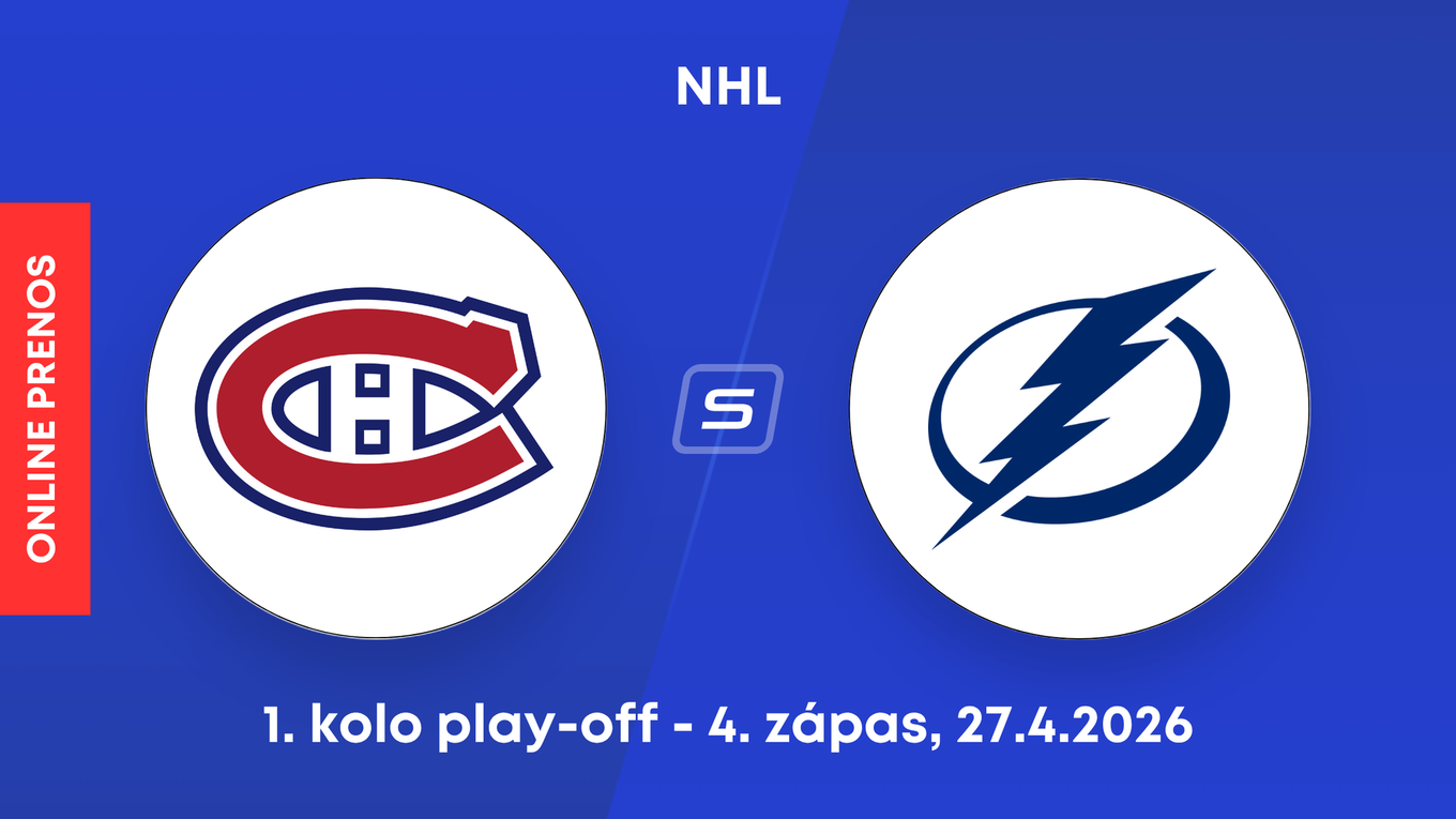 Montreal Canadiens - Tampa Bay Lightning: ONLINE prenos zo štvrtého zápasu 1. kola play-off NHL.