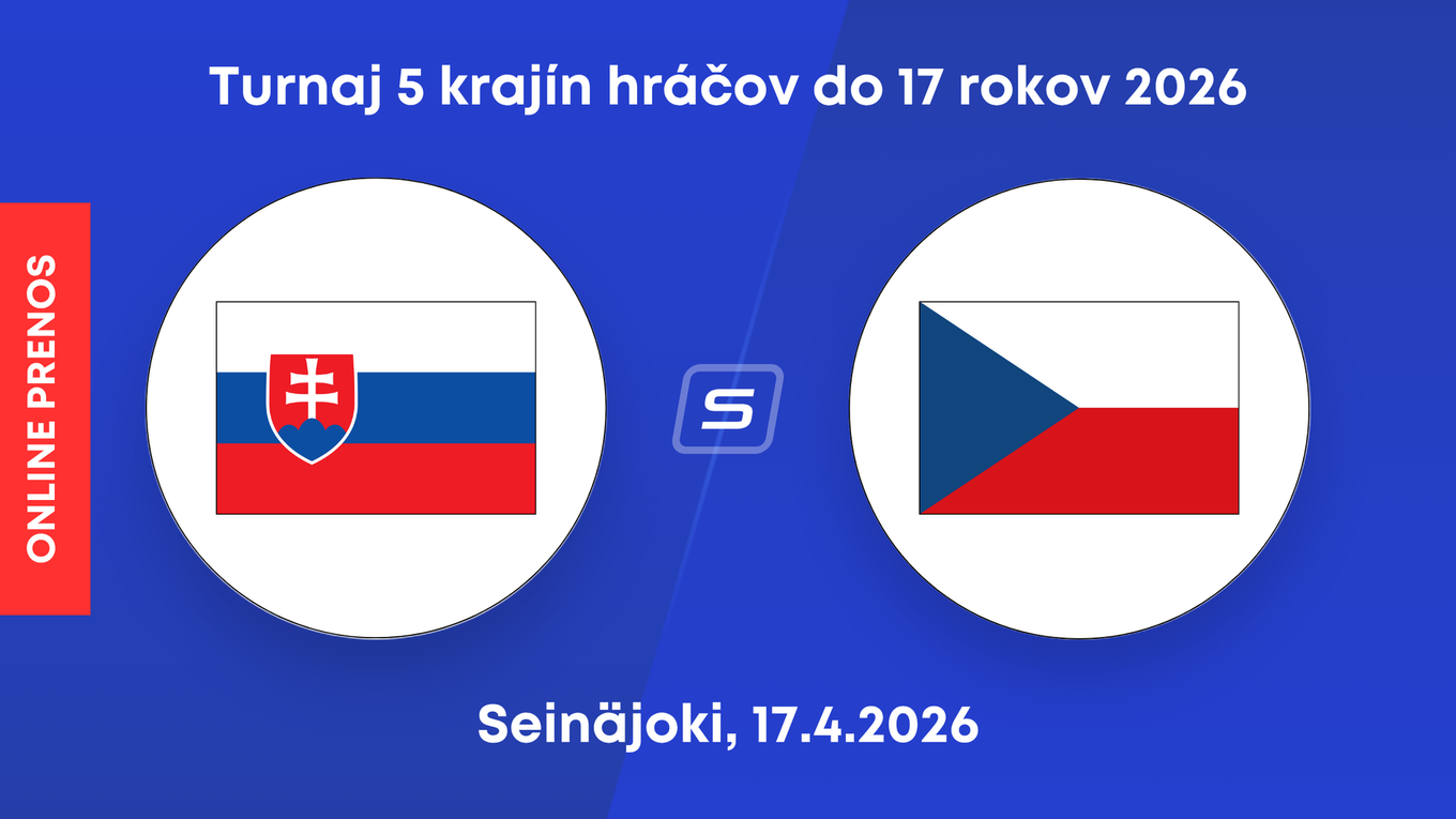Slovensko U17 - Česko U17: ONLINE prenos zo zápasu na hokejovom Turnaji piatich krajín vo fínskom meste Seinäjoki.