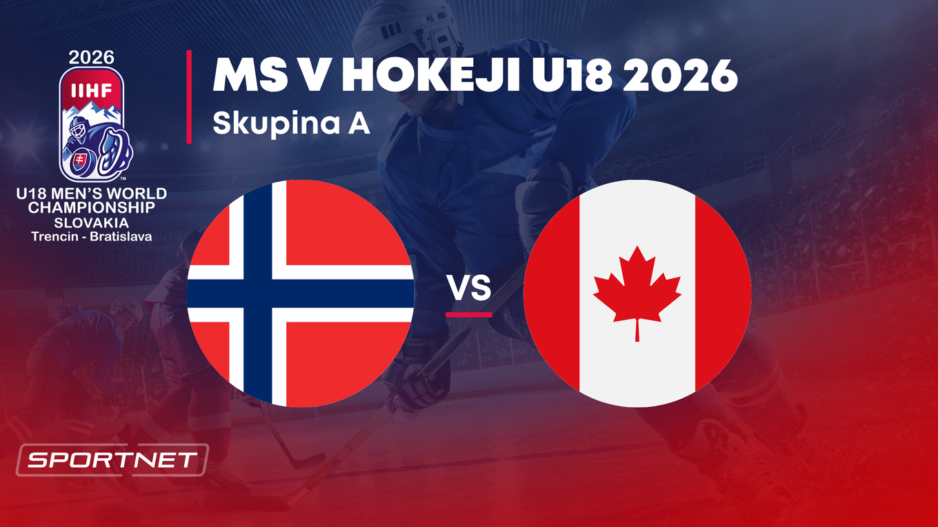 Nórsko - Kanada: ONLINE prenos zo skupiny B na MS v hokeji do 18 rokov 2026 (MS U18).