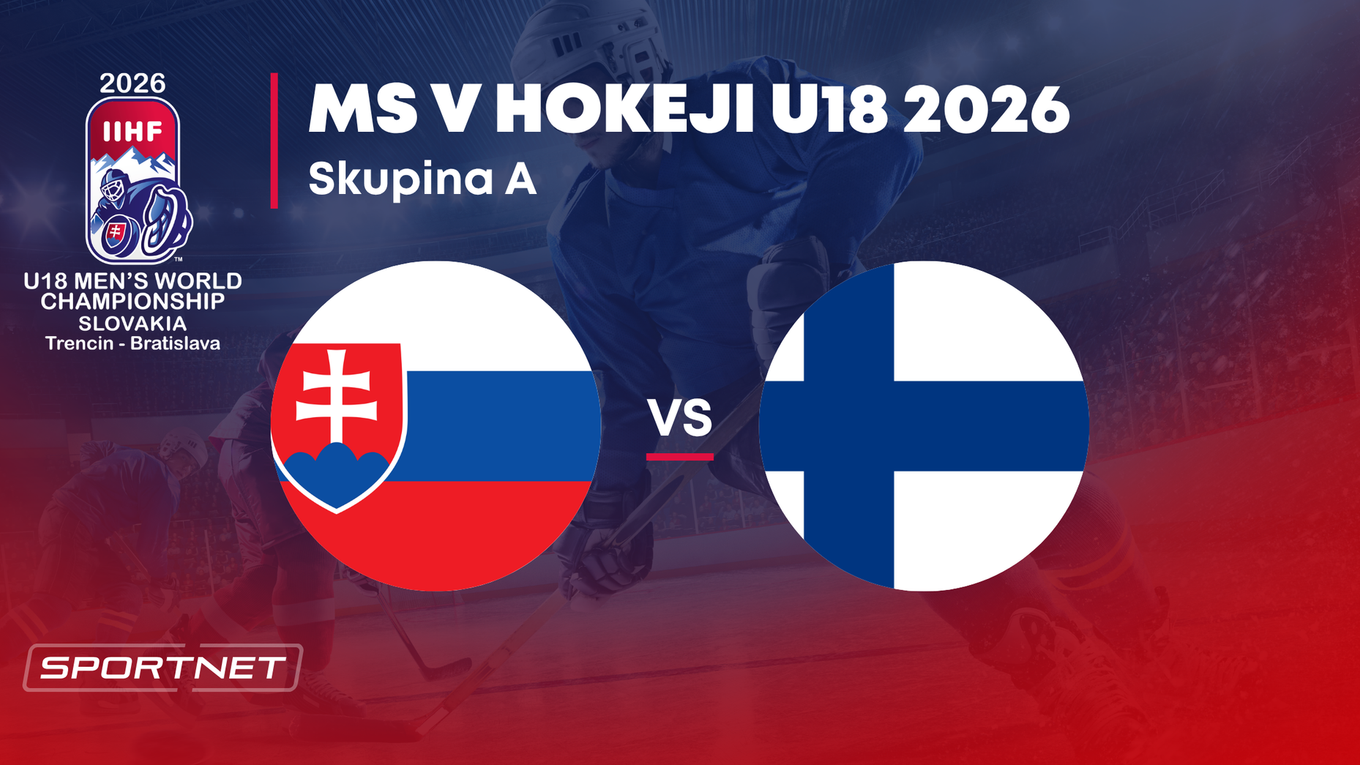 Slovensko - Fínsko: ONLINE prenos zo skupiny A na MS v hokeji do 18 rokov 2026 (MS U18).