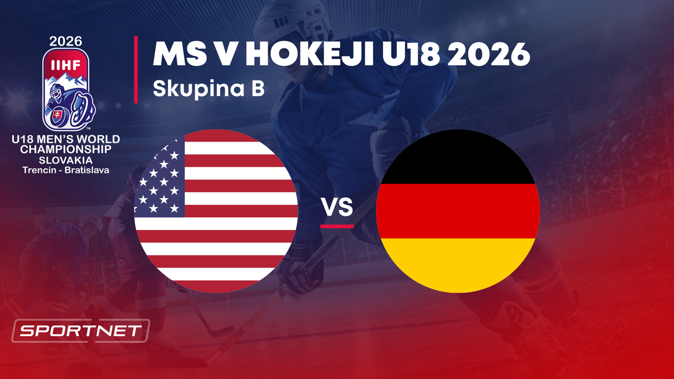 USA - Nemecko: ONLINE prenos zo skupiny B na MS v hokeji do 18 rokov 2026 (MS U18).