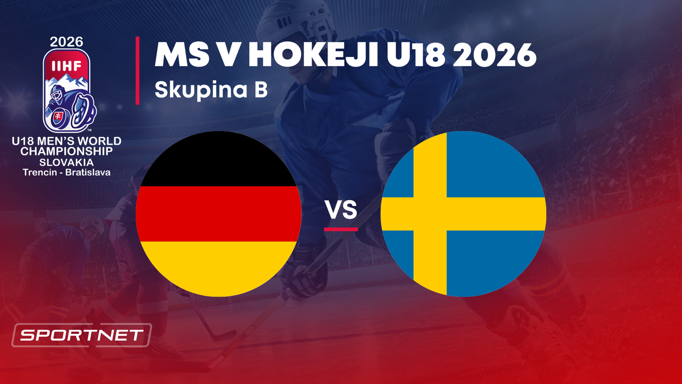 Nemecko - Švédsko: ONLINE prenos zo skupiny B na MS v hokeji do 18 rokov 2026 (MS U18).