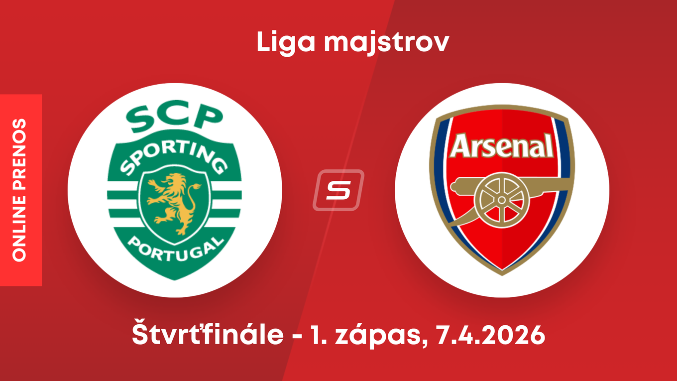 Sporting Lisabon - Arsenal FC: ONLINE prenos zo zápasu štvrťfinále Ligy majstrov. 