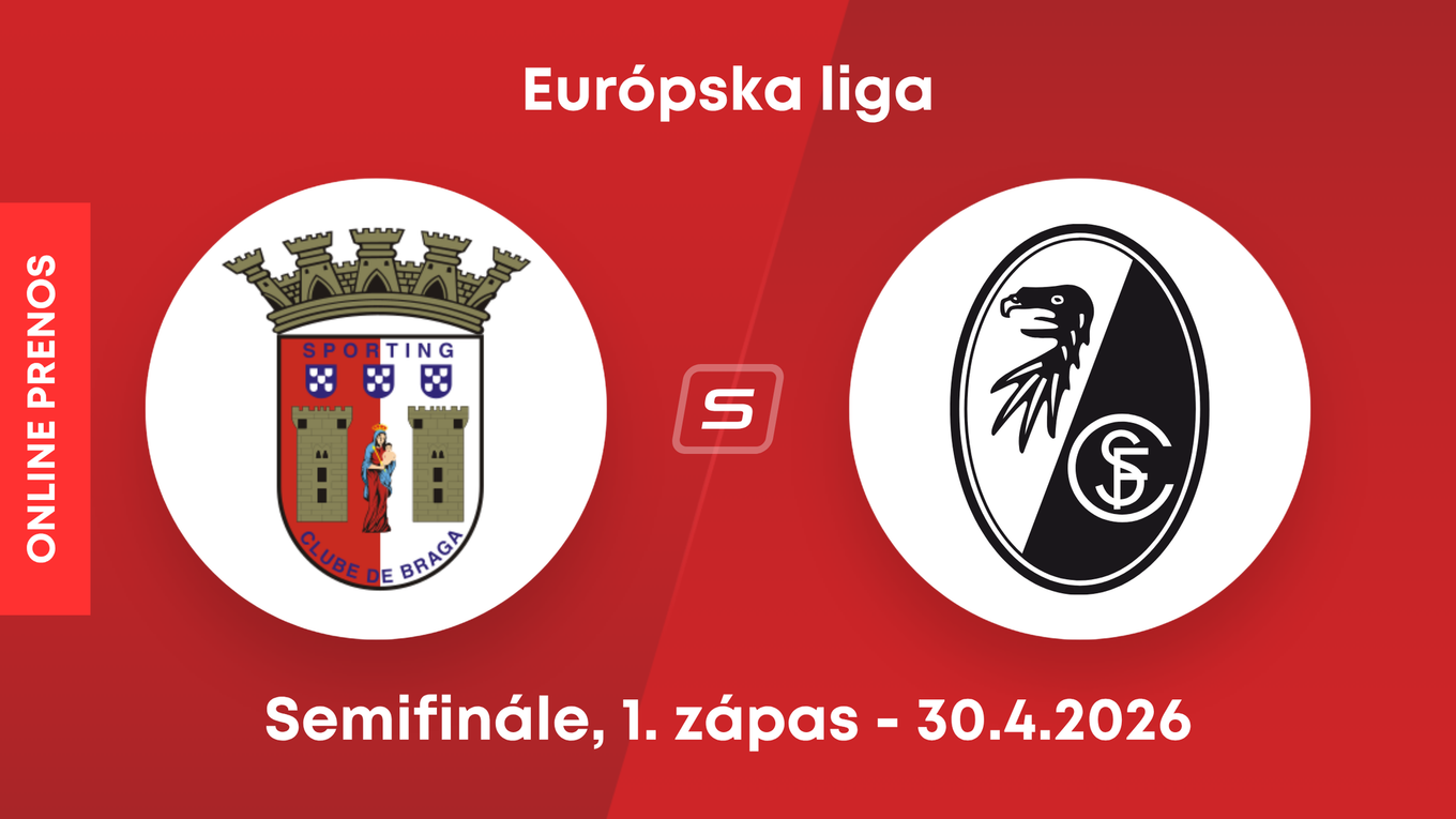 Sporting Braga - SC Freiburg: ONLINE prenos z prvého zápasu semifinále Európskej ligy.